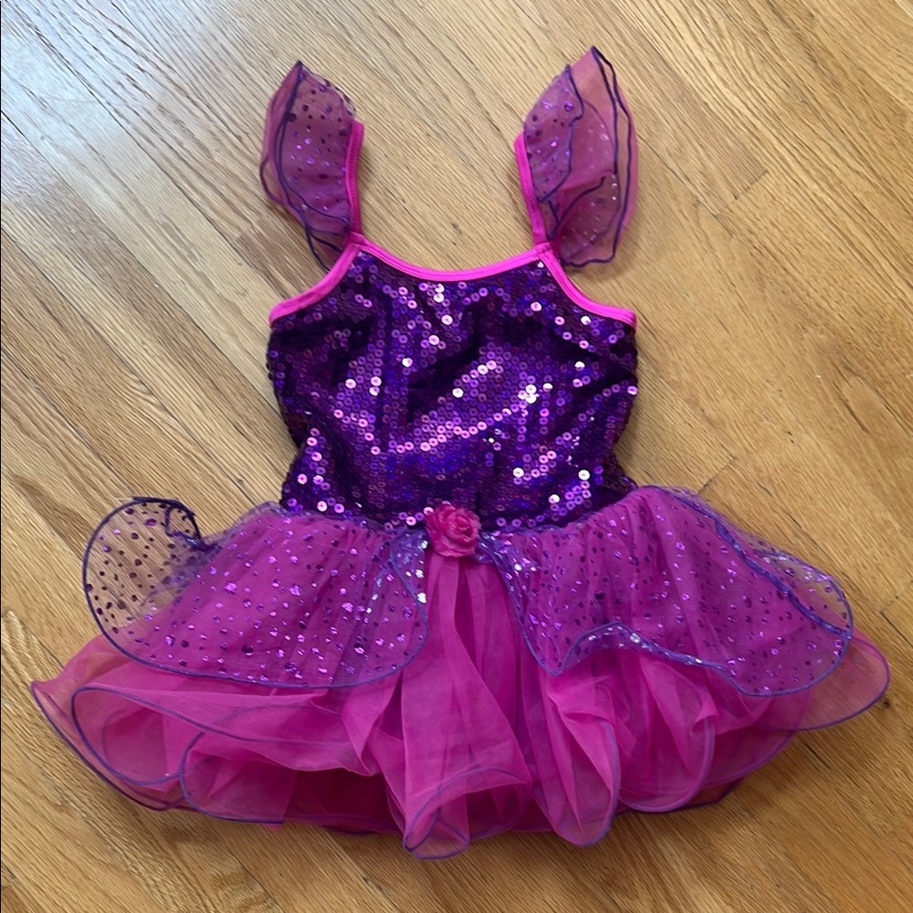 Weissman SC (small child) Purple and Pink Sequin Costume - fits like sz 6